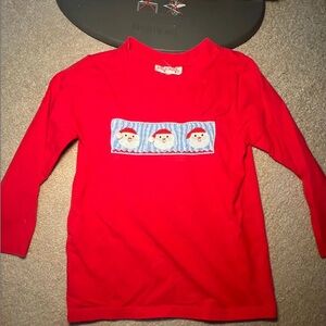 Smock Monkey Santa Smock Shirt- Flaw (1 Santa missing Pom Pom on hat)